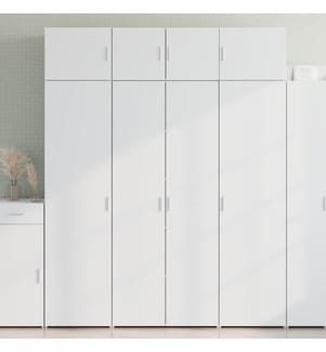 Highboard Weiss 80x42,5x185 cm Holzwerkstoff