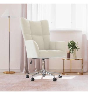 Relaxsessel Cremeweiss Samt