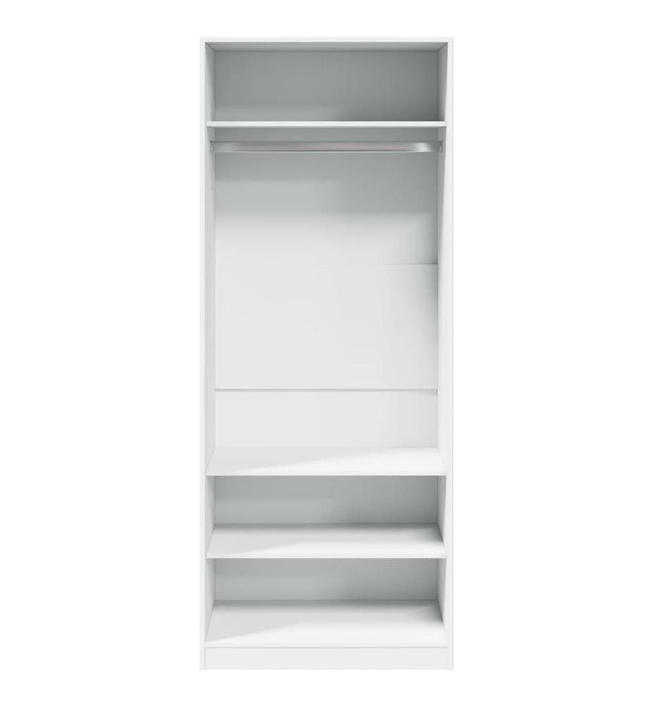 Kleiderschrank Weiss 80x50x200 cm Holzwerkstoff