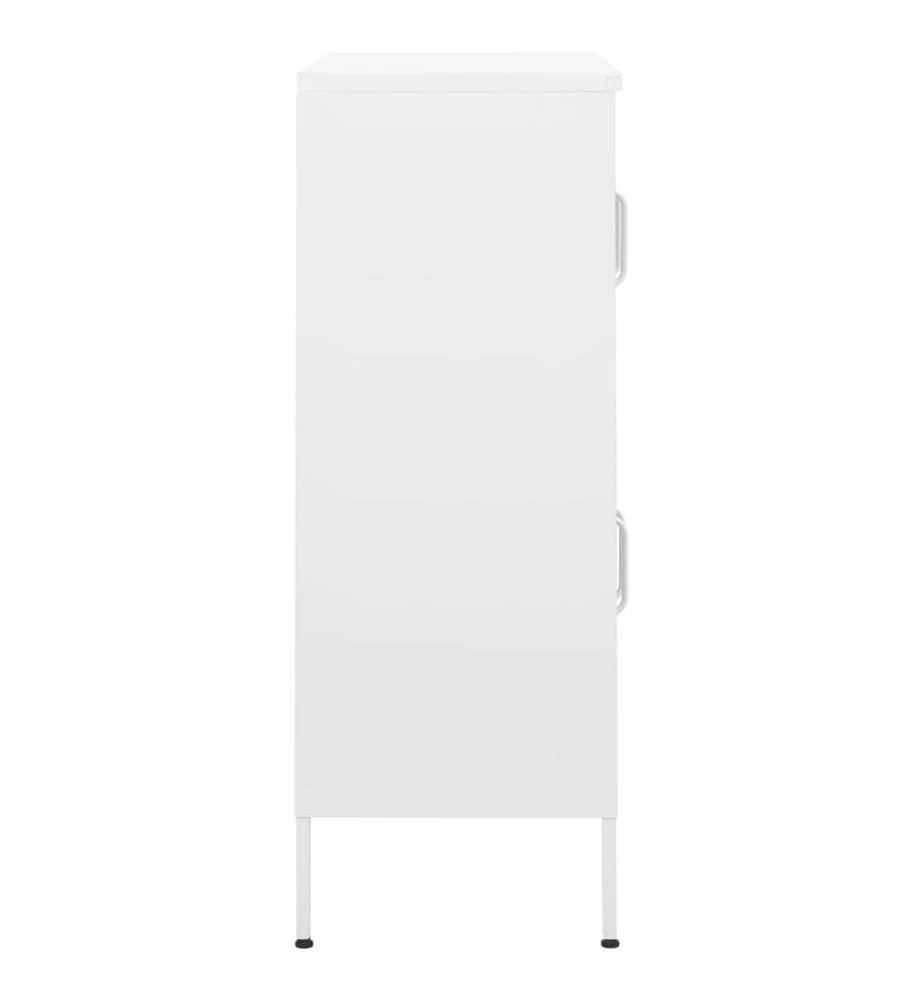 Lagerschrank Weiss 80x35x101,5 cm Stahl
