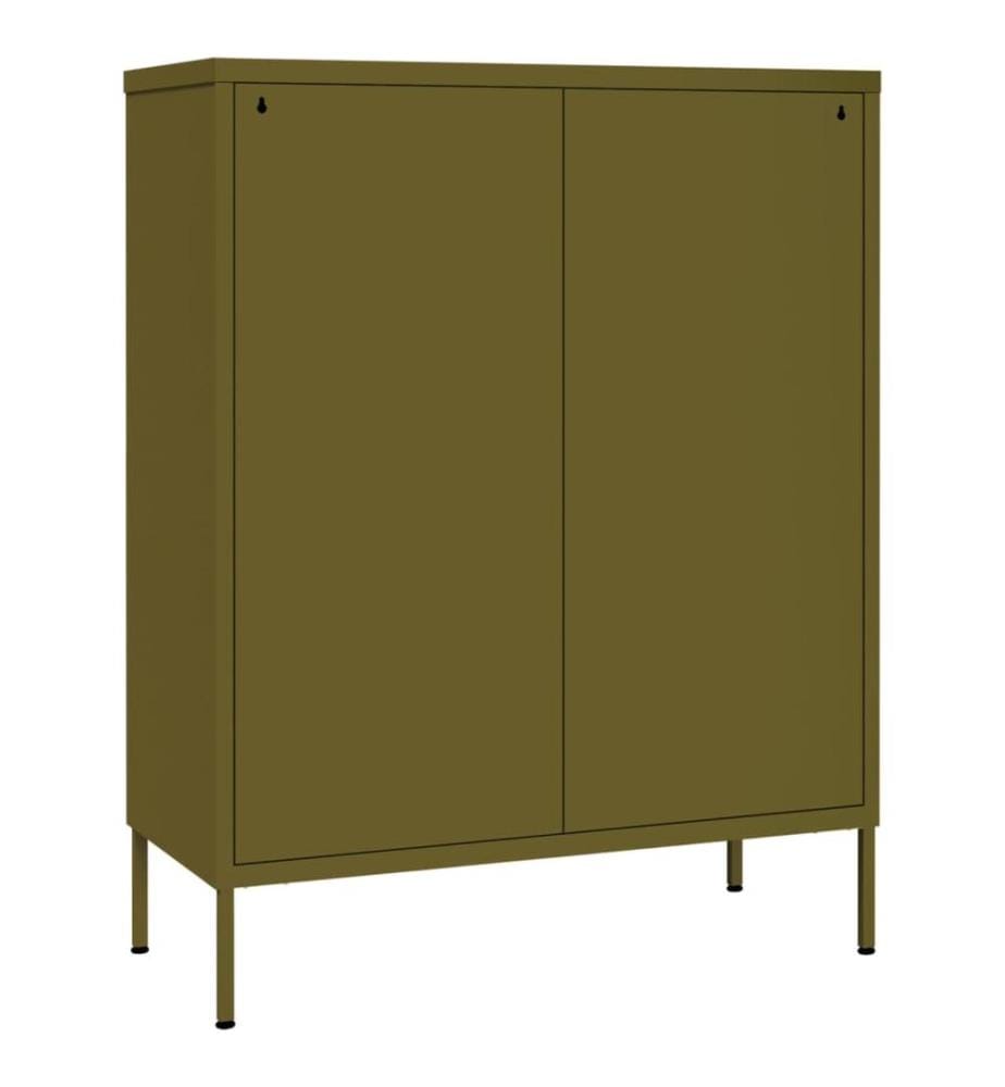 Armoire à tiroirs Vert olive 80x35x101,5 cm Acier