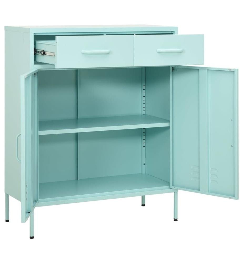 Lagerschrank Minzgrün 80x35x101,5 cm Stahl