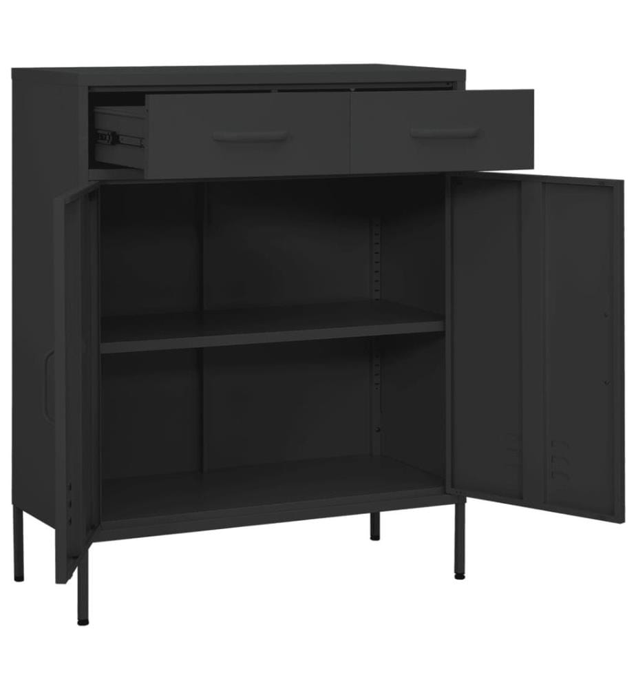 Lagerschrank Anthrazit 80x35x101,5 cm Stahl