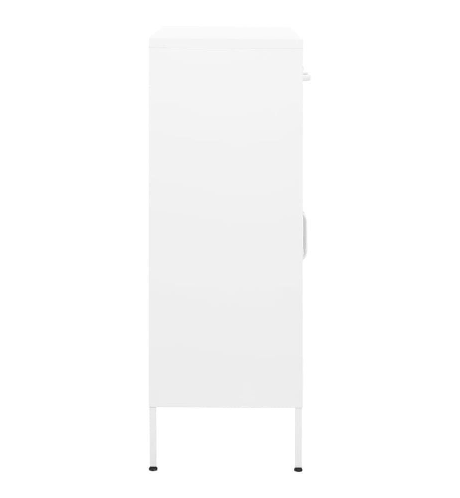 Lagerschrank Weiss 80x35x101,5 cm Stahl