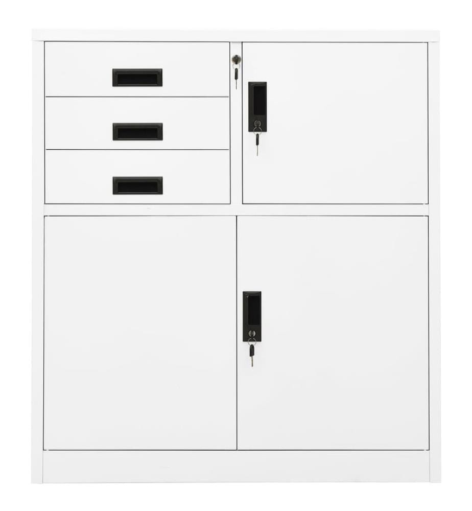 Armoire de bureau Blanc 90x40x102 cm Acier