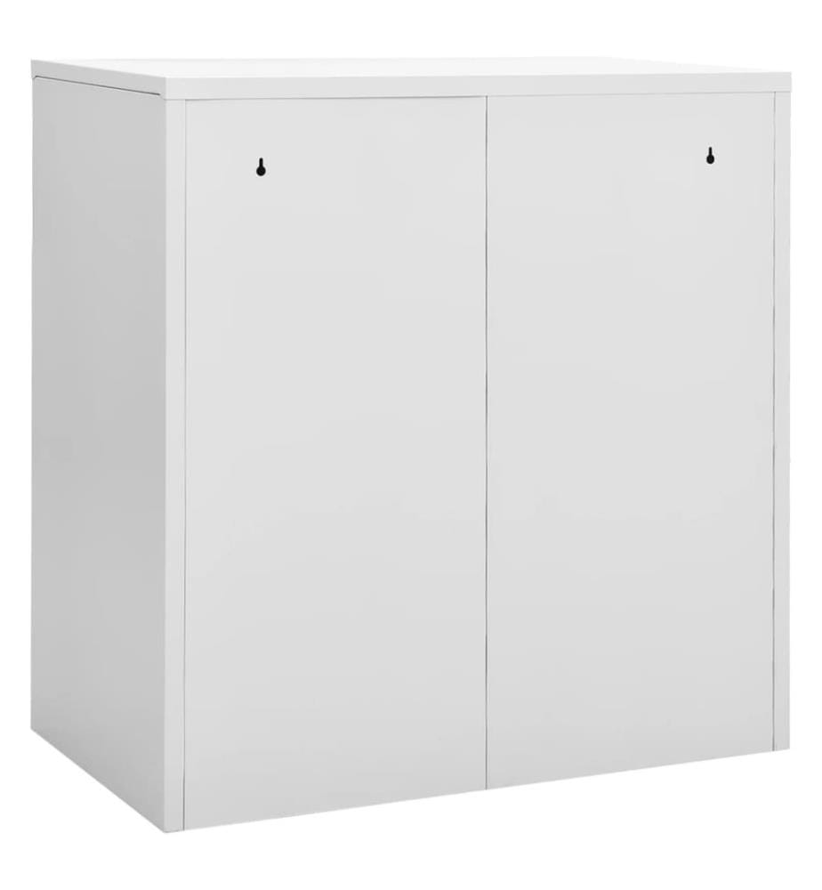 Schliessfachschrank Hellgrau und Rot 90x45x92,5 cm Stahl