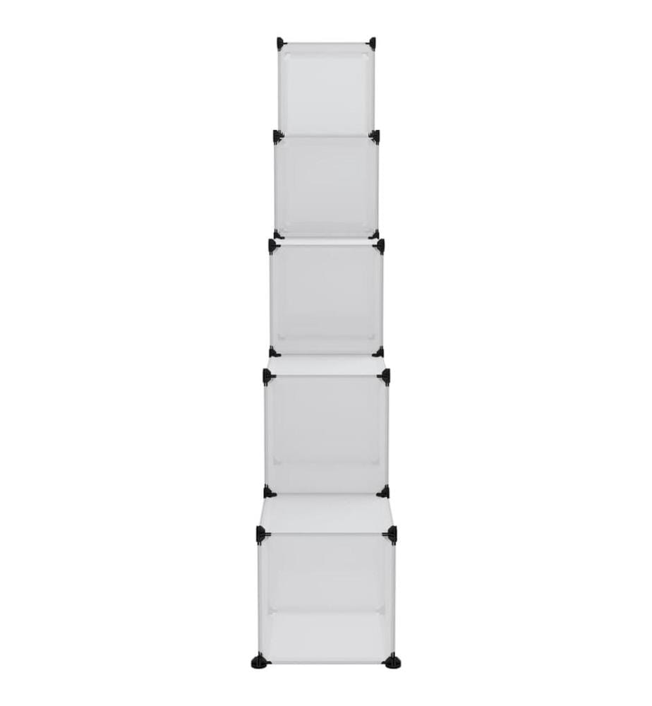 Regalsystem mit 15 Würfeln und Türen Transparent PP