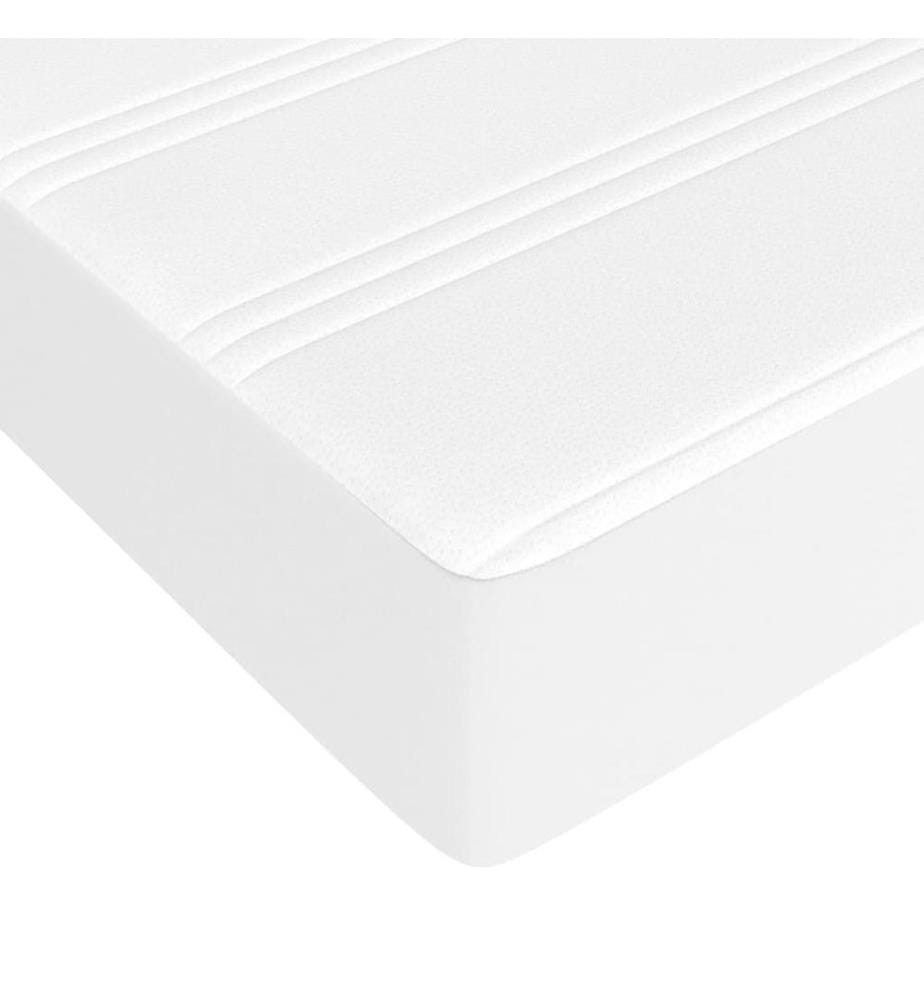 Taschenfederkernmatratze Weiss 140x200x20 cm Kunstleder