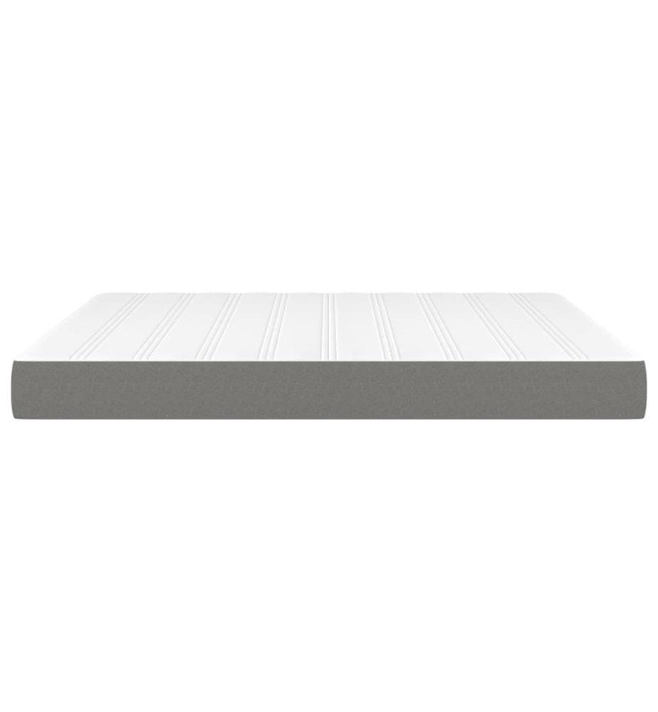Matelas de lit à ressorts ensachés Gris foncé 180x200x20 cm