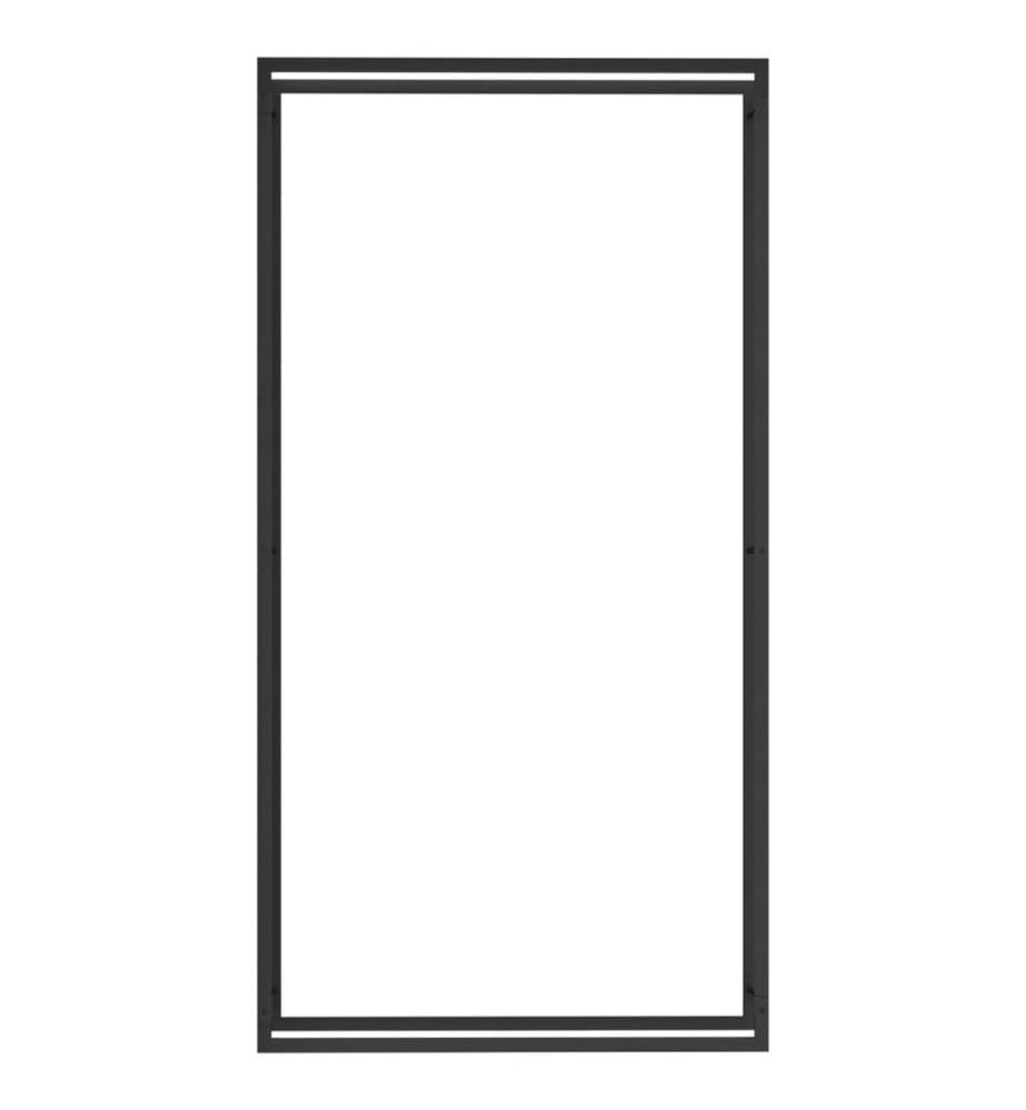 Brennholzregal Mattschwarz 110x28x214 cm Stahl