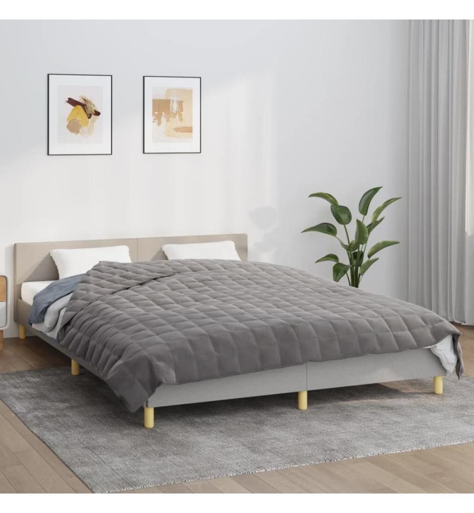 Gewichtsdecke Grau 200x200 cm 9 kg Stoff