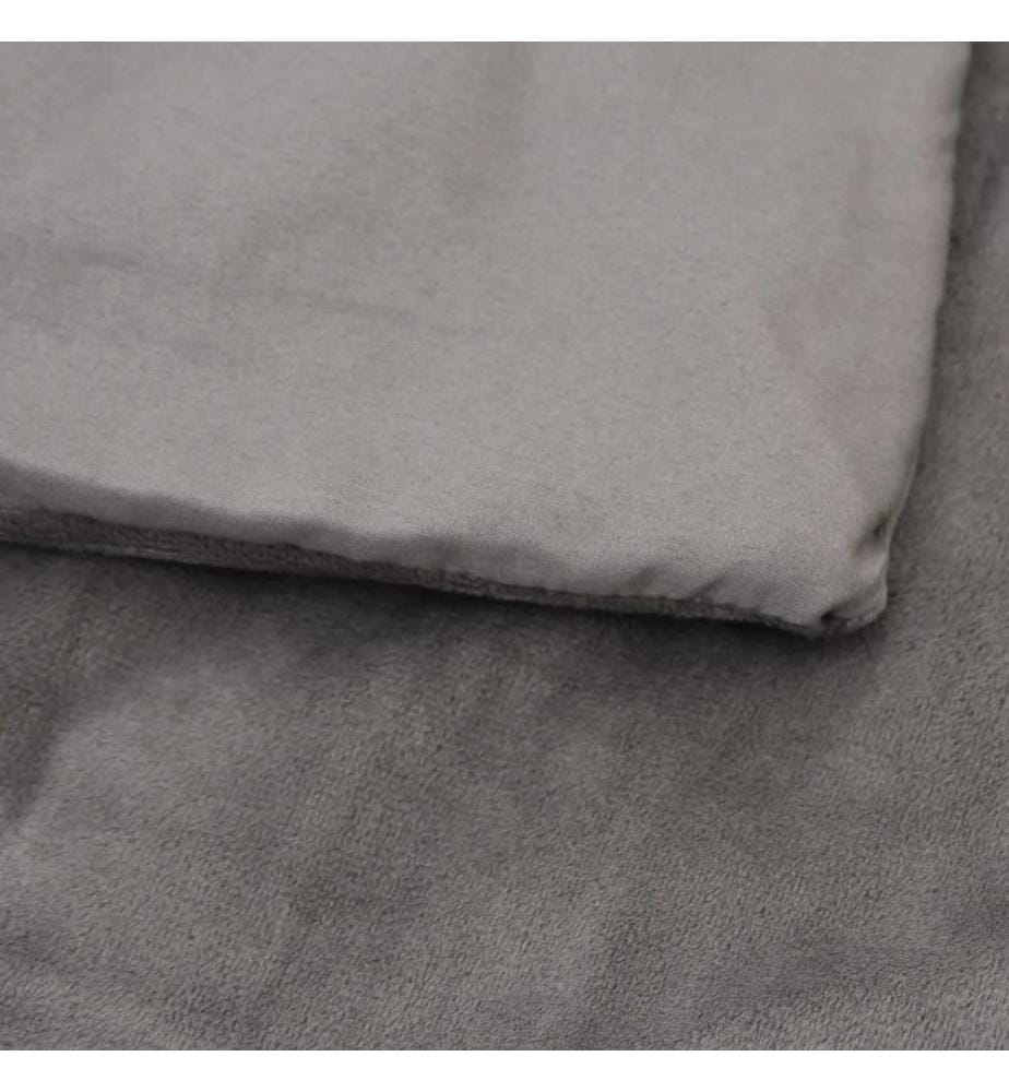 Gewichtsdecke mit Bezug Grau 200x200 cm 13 kg Stoff