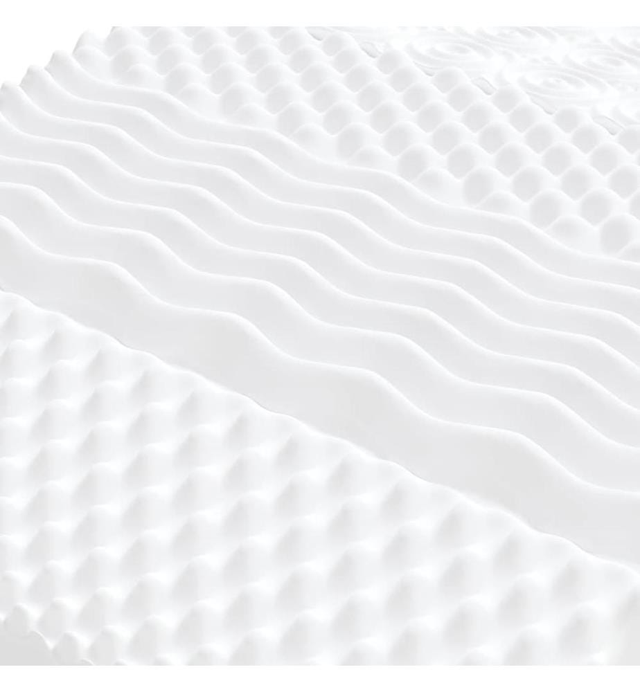 Schaumstoffmatratze Weiss 120x200 cm 7-Zonen Härtegrad 20 ILD