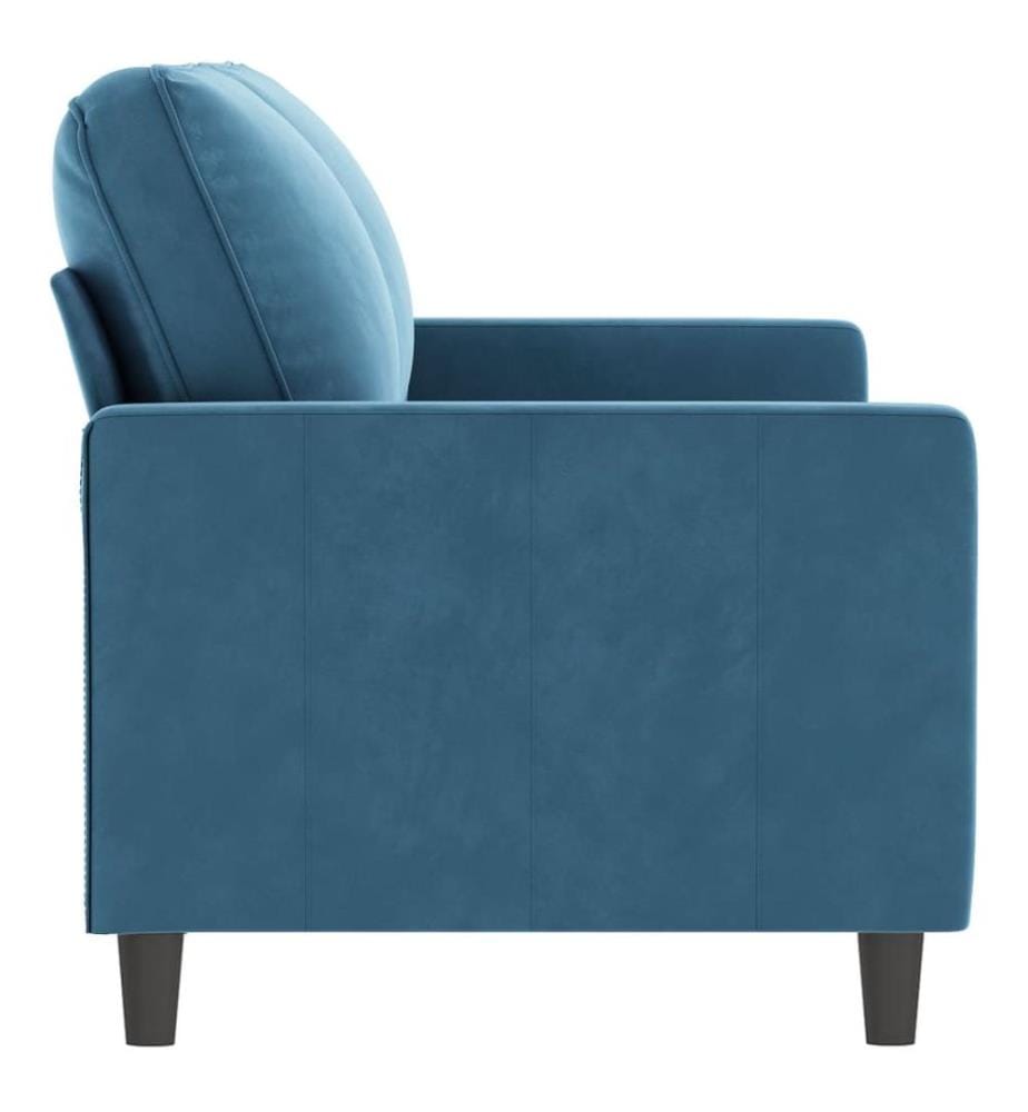 2-Sitzer-Sofa Blau 140 cm Samt