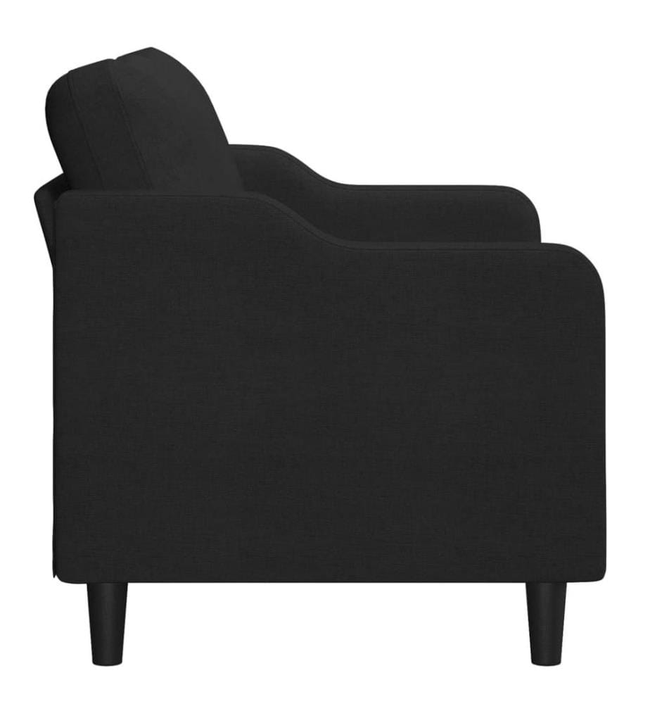 2-Sitzer-Sofa Schwarz 140 cm Stoff