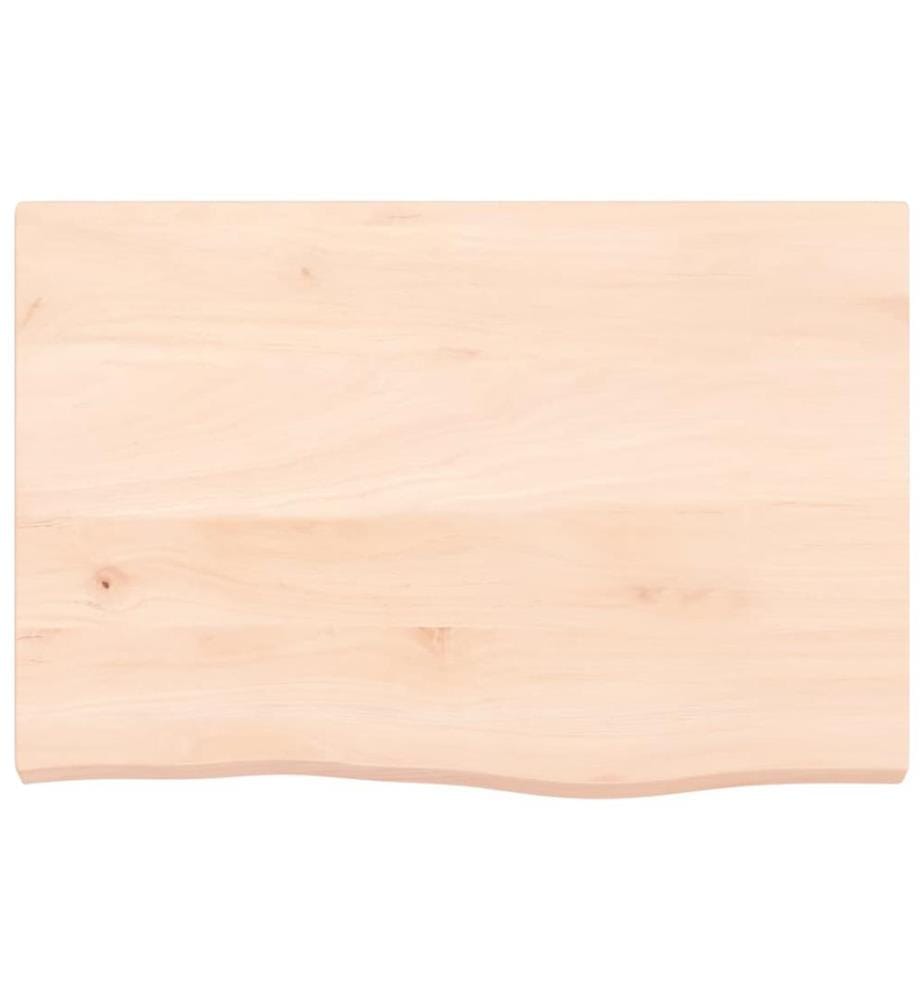 Wandregal 60x40x(2-4) cm Massivholz Eiche Unbehandelt
