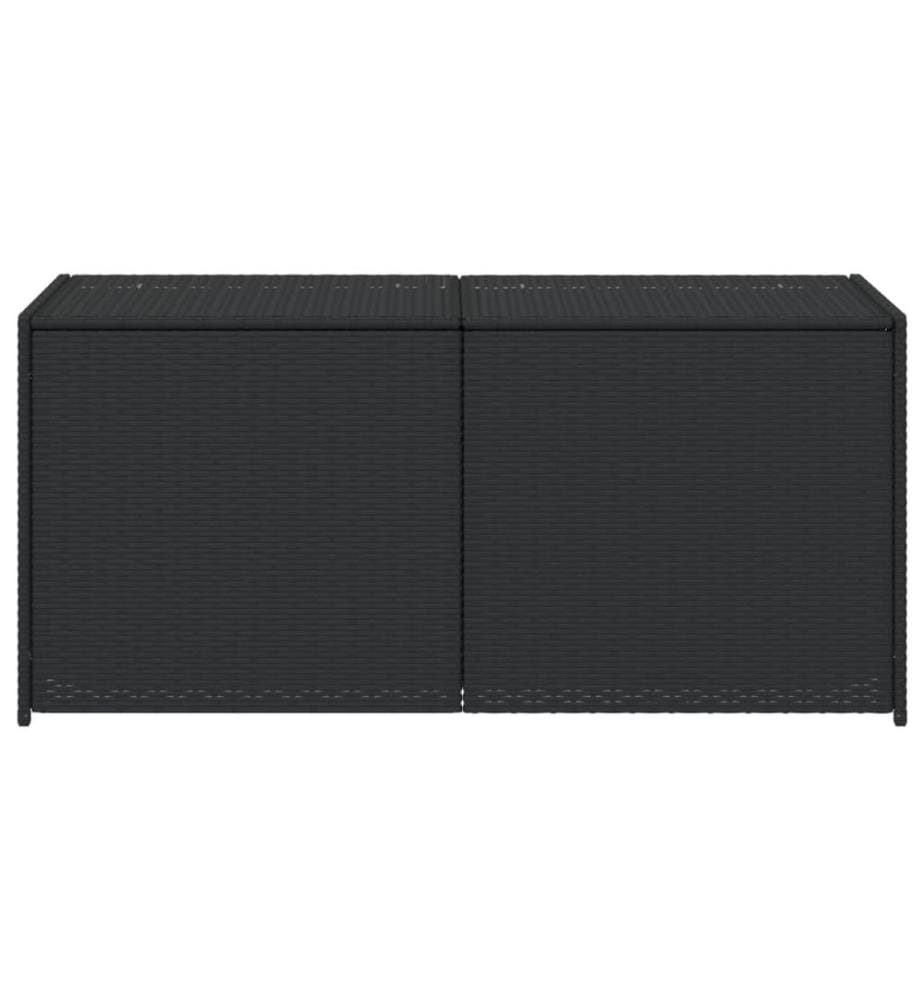 Gartentruhe Schwarz 283L Poly Rattan