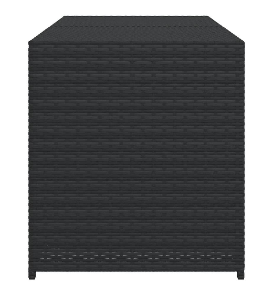 Gartentruhe Schwarz 283L Poly Rattan