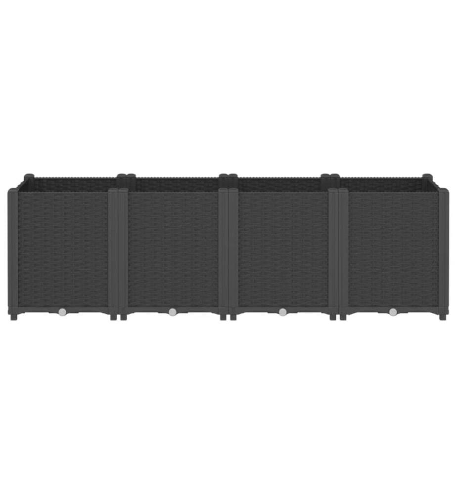 Jardinière noir 160x40x53 cm polypropylène