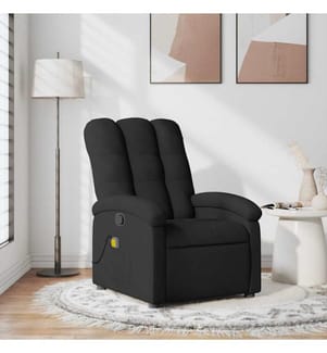 Massagesessel Schwarz Stoff