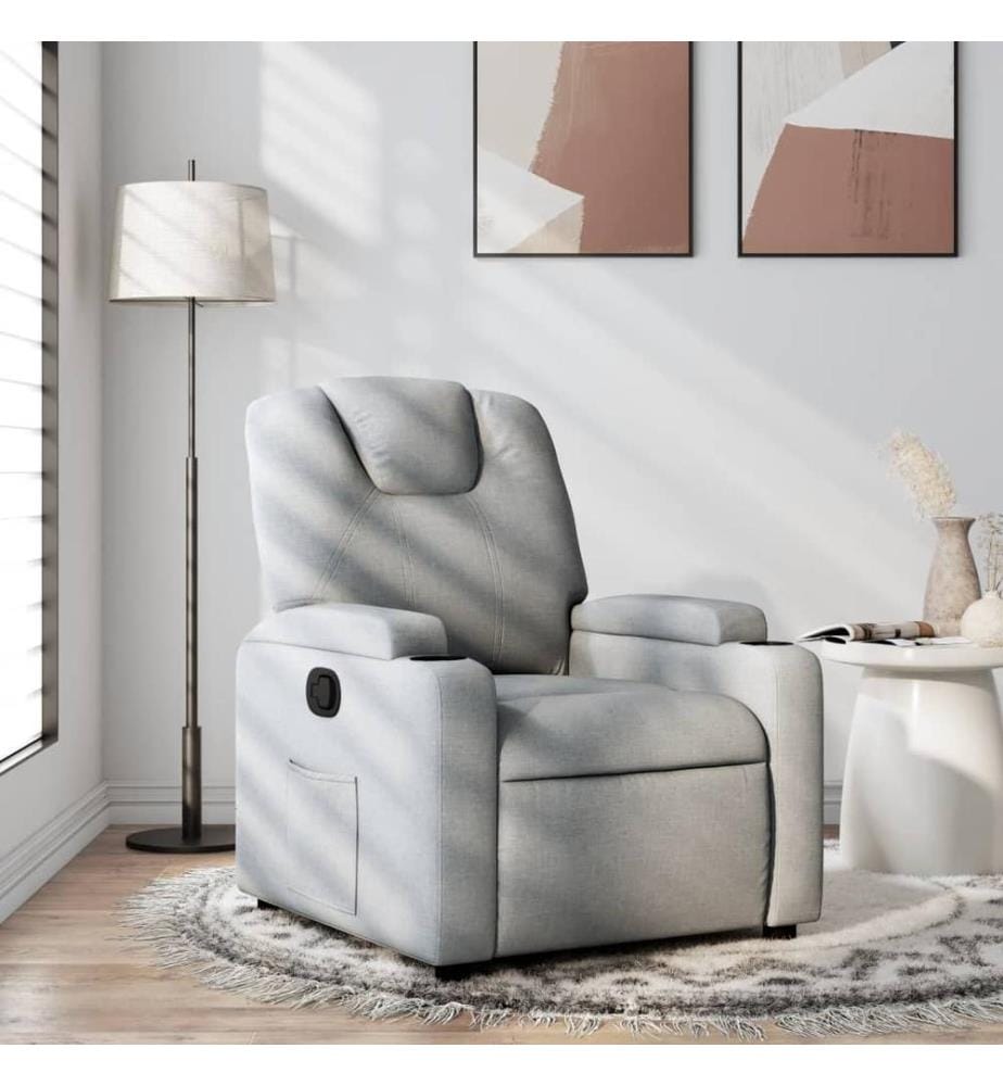 Relaxsessel Hellgrau Stoff