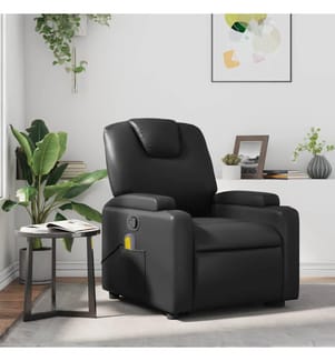 Massagesessel Schwarz Kunstleder