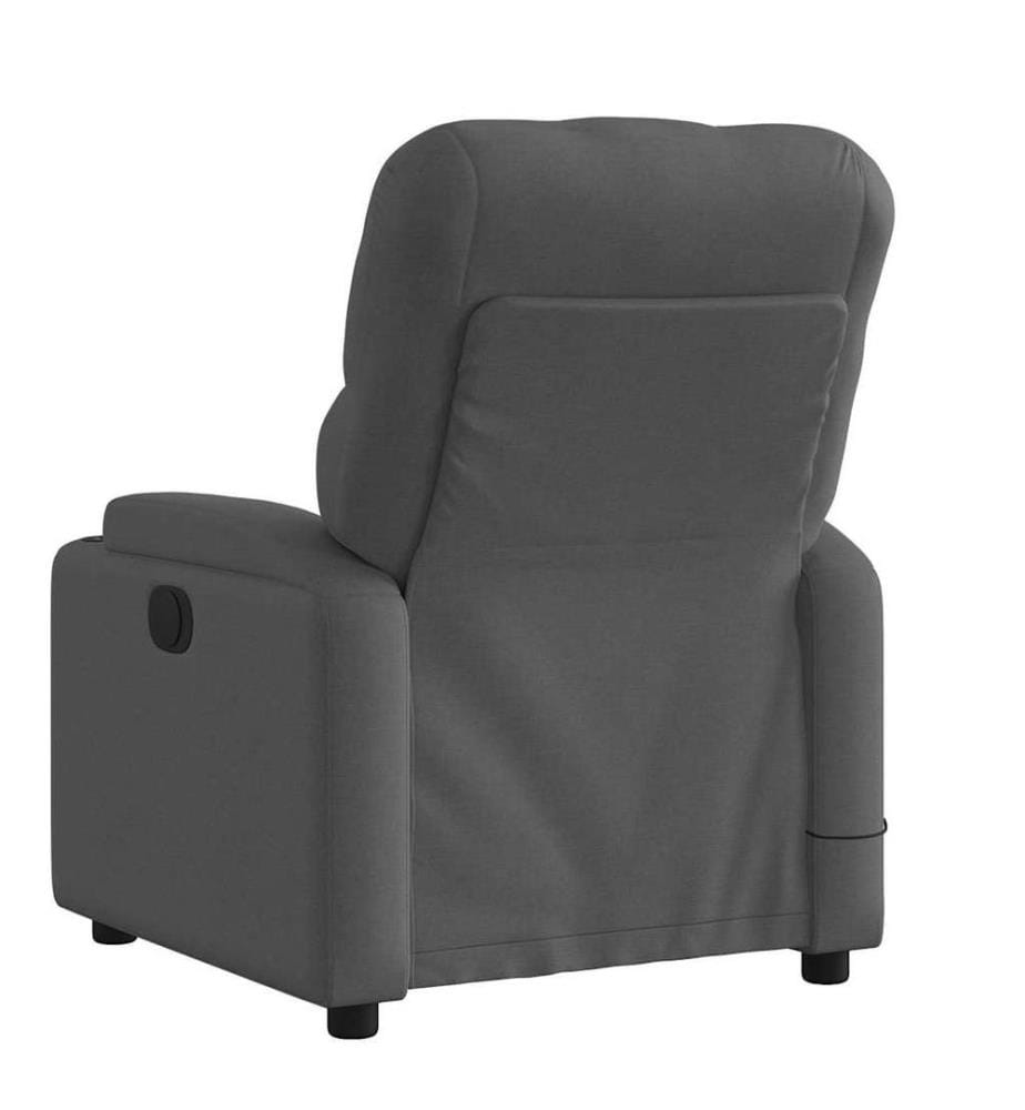 Massagesessel Dunkelgrau Stoff