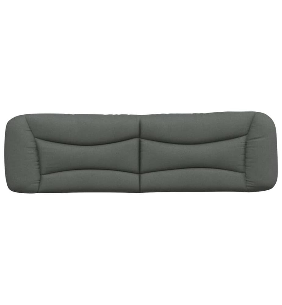 Coussin de tête de lit gris foncé 180 cm tissu