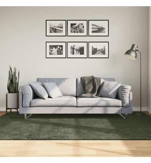 Teppich HUARTE Kurzflor Weich und Waschbar Waldgrün 160x230 cm