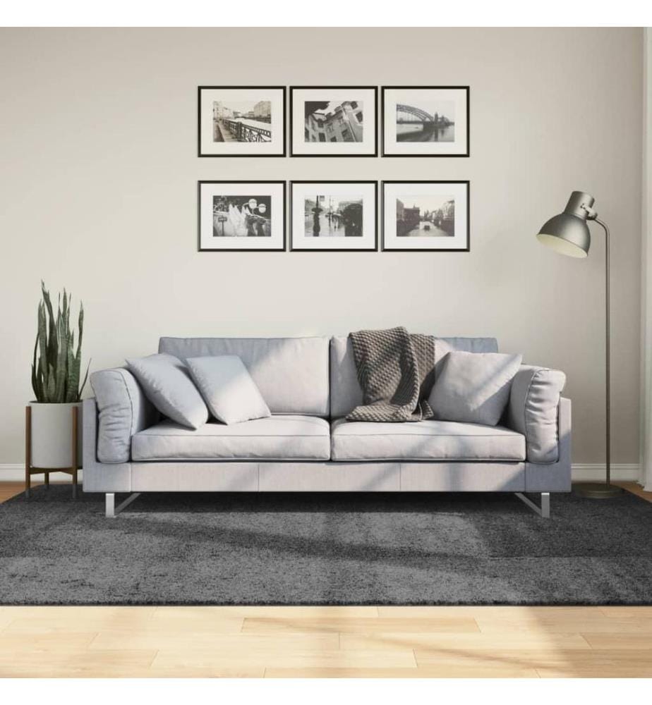 Teppich OVIEDO Kurzflor Anthrazit 160x230 cm