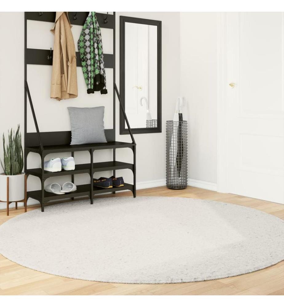 Teppich OVIEDO Kurzflor Creme Ø 200 cm