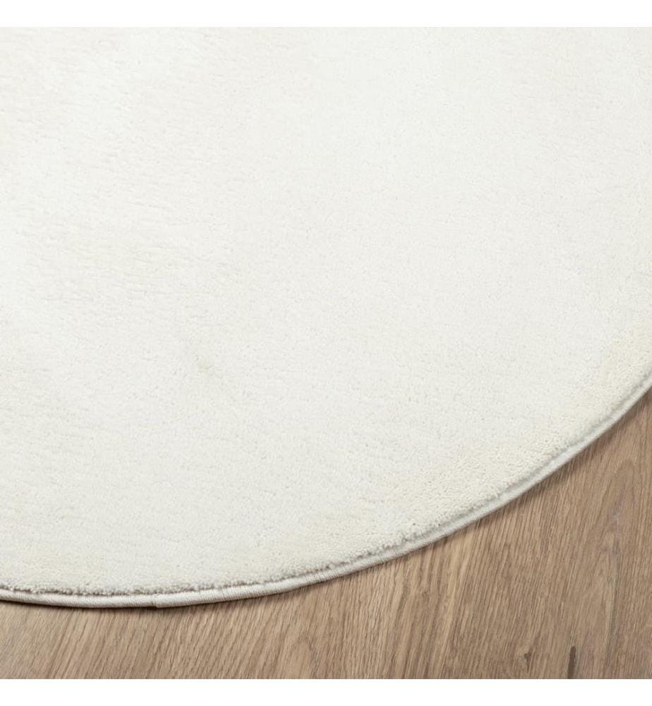 Teppich OVIEDO Kurzflor Creme Ø 200 cm