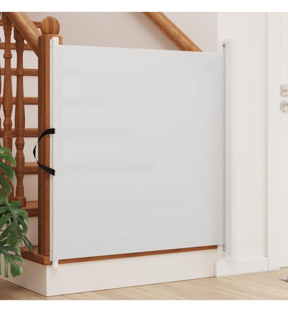 Haustier-Barriere Ausziehbar Weiss 117,5x125 cm