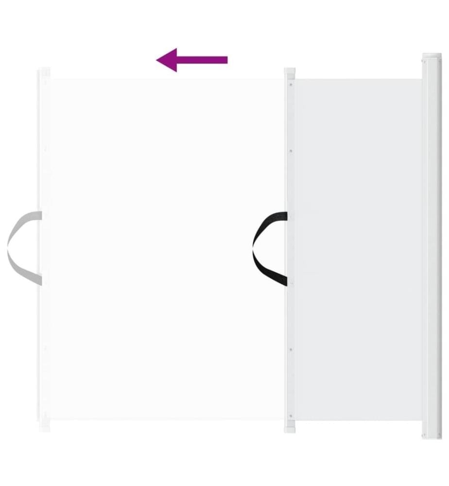 Haustier-Barriere Ausziehbar Weiss 117,5x125 cm