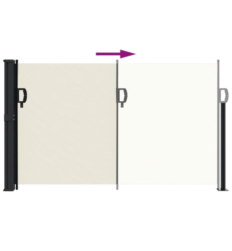 Auvent latéral rétractable crème 120x300 cm