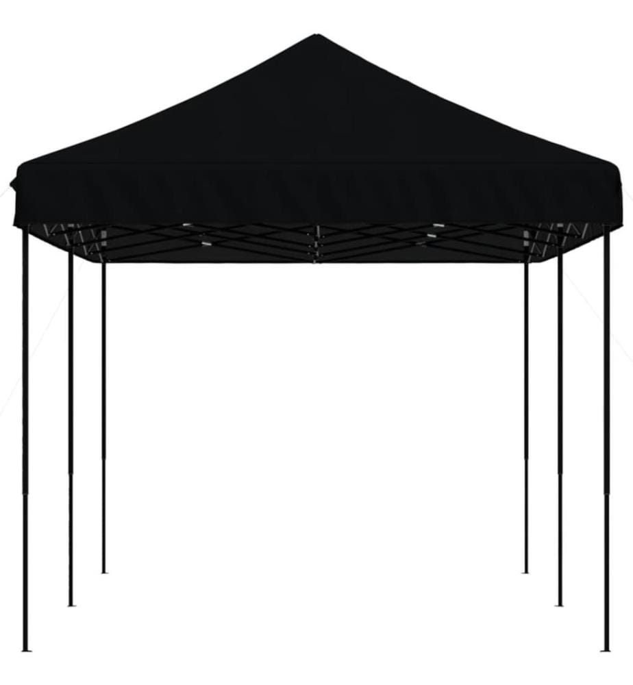 Tente de réception pliable escamotable noir 580x292x315 cm