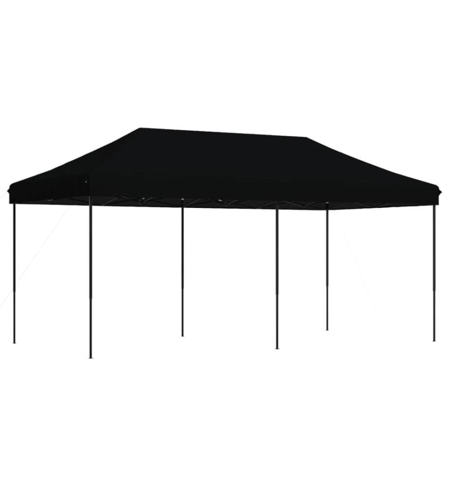 Tente de réception pliable escamotable noir 580x292x315 cm