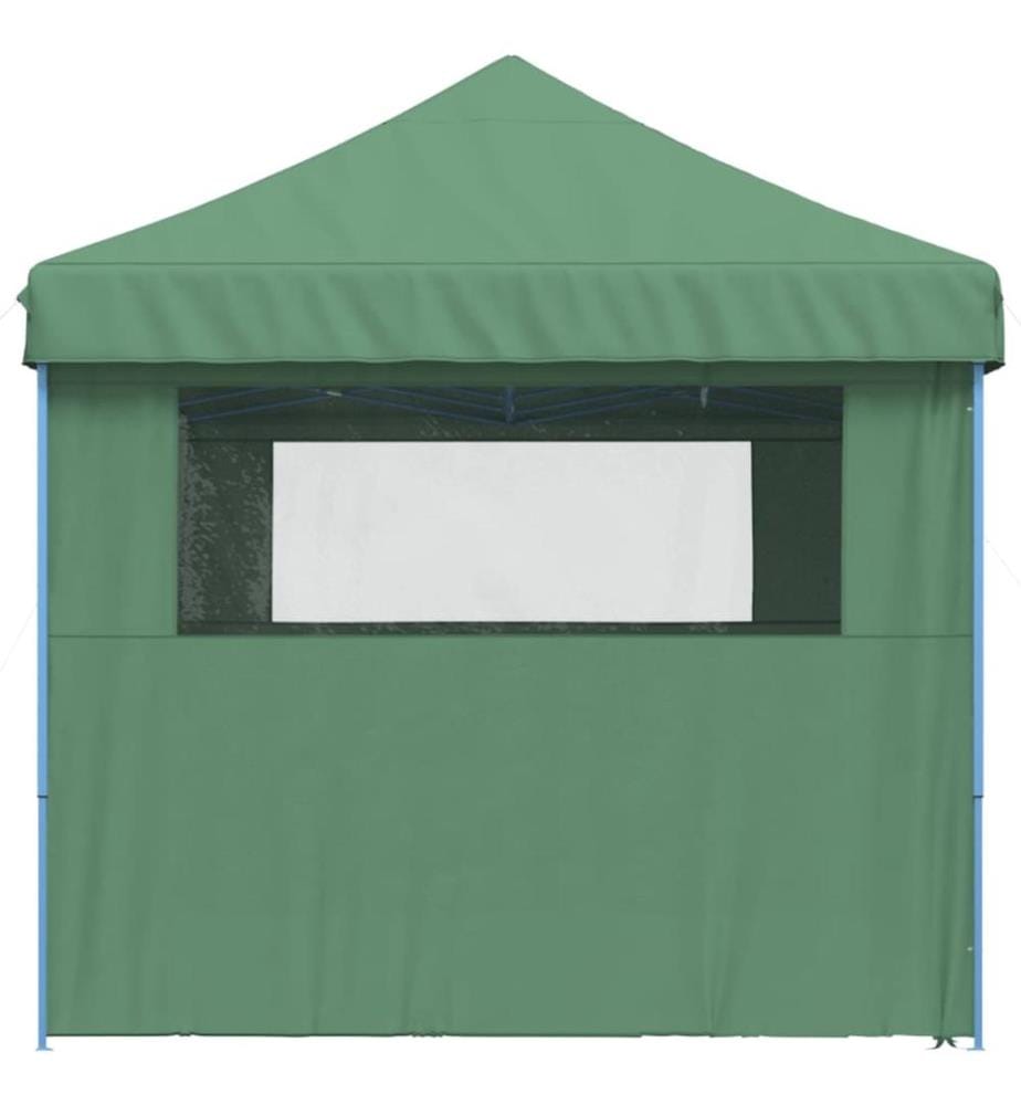 Tente de réception pliable escamotable 4 parois latérales vert