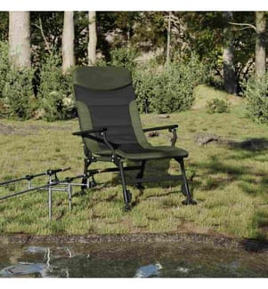 Chaise de pêche avec accoudoir pliable vert