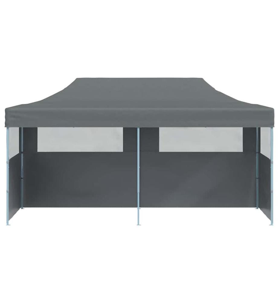 Tente de réception pliable avec parois 3x6 m anthracite