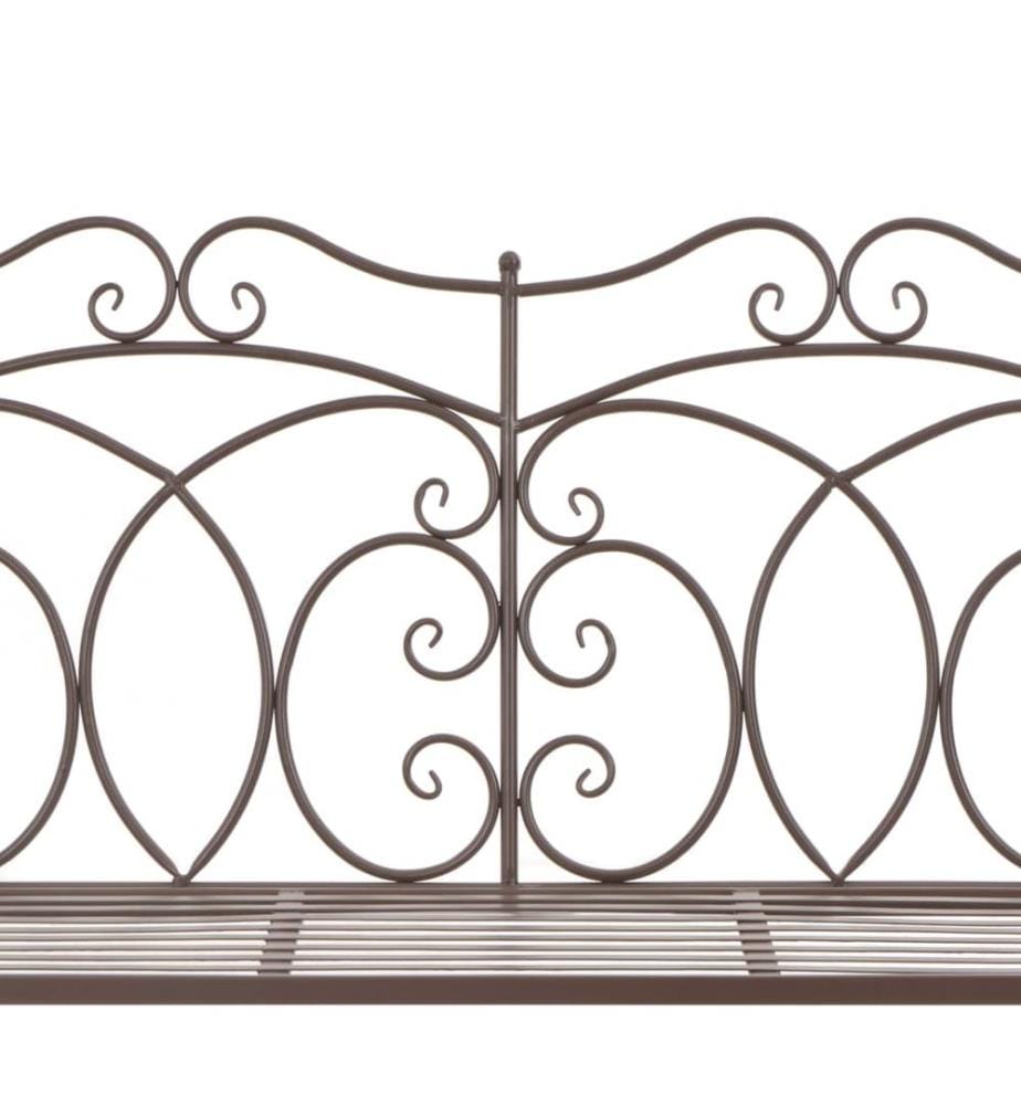 Gartenbank 104 cm Eisen Antik Braun