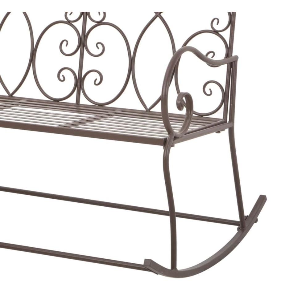 Gartenbank 104 cm Eisen Antik Braun