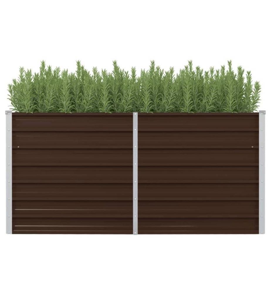 Hochbeet Braun 160 x 80 x 77 cm Verzinkter Stahl