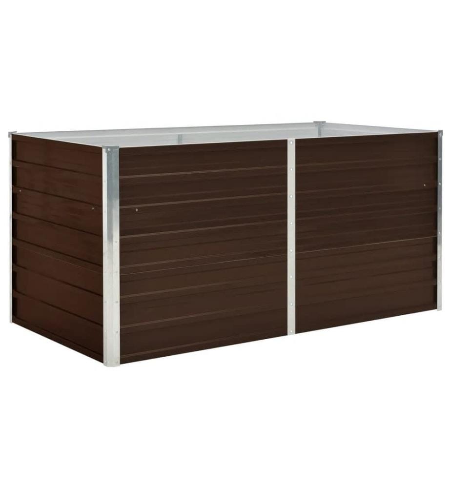 Hochbeet Braun 160 x 80 x 77 cm Verzinkter Stahl