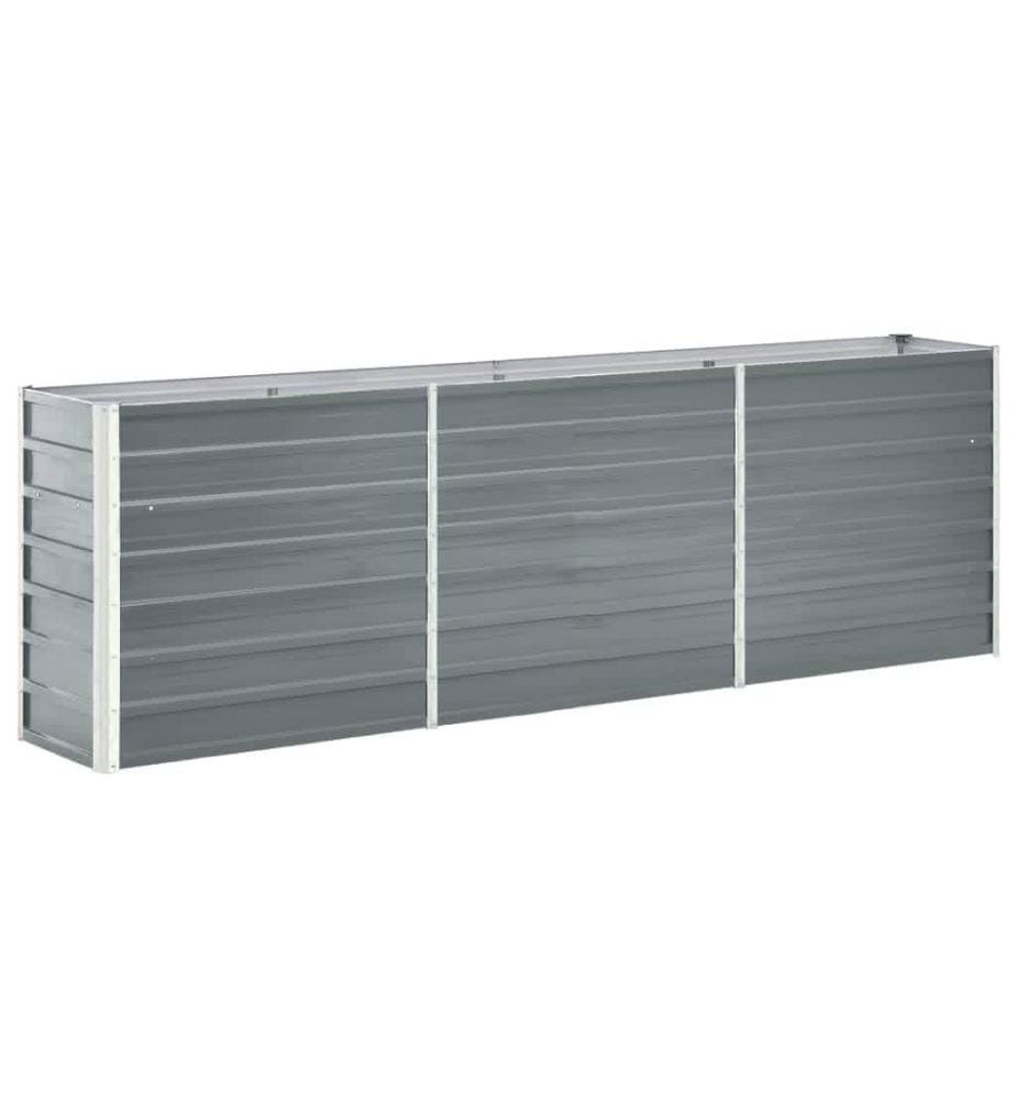 Hochbeet Verzinkter Stahl 240x40x77 cm Grau