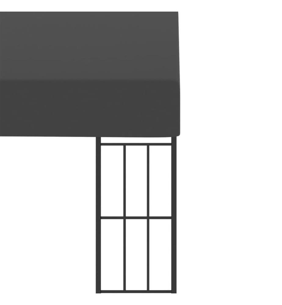 Belvédère mural 3x3 m Anthracite Tissu