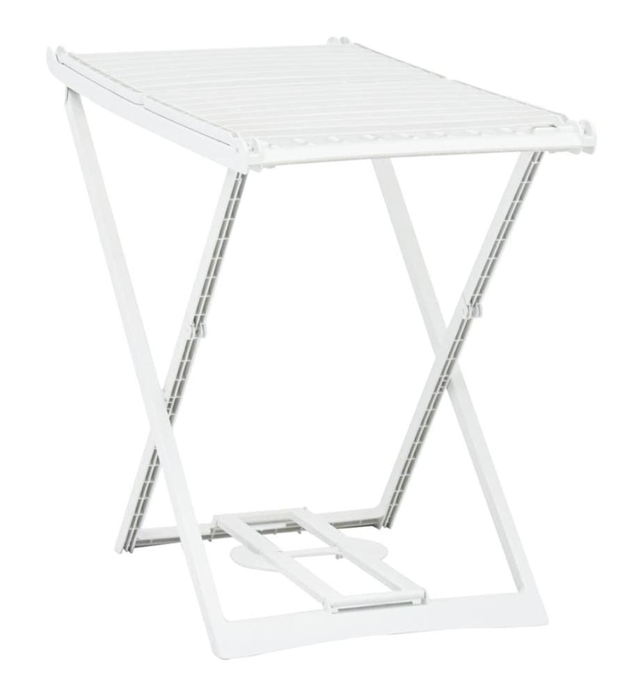 Étendoir à linge pliable Blanc Plastique