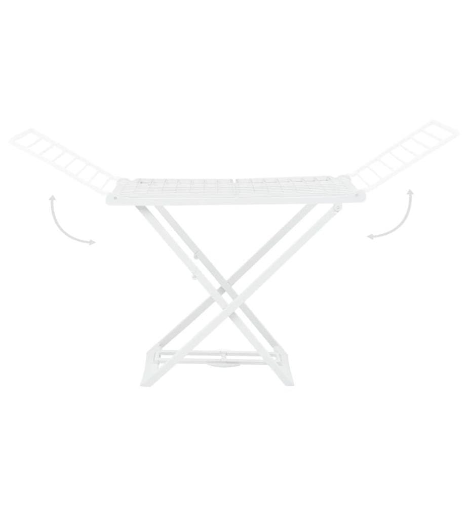 Étendoir à linge pliable Blanc Plastique