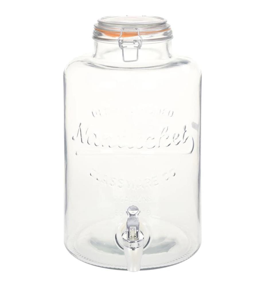 Distributeur d'eau XXL avec robinet Transparent 8 L Verre
