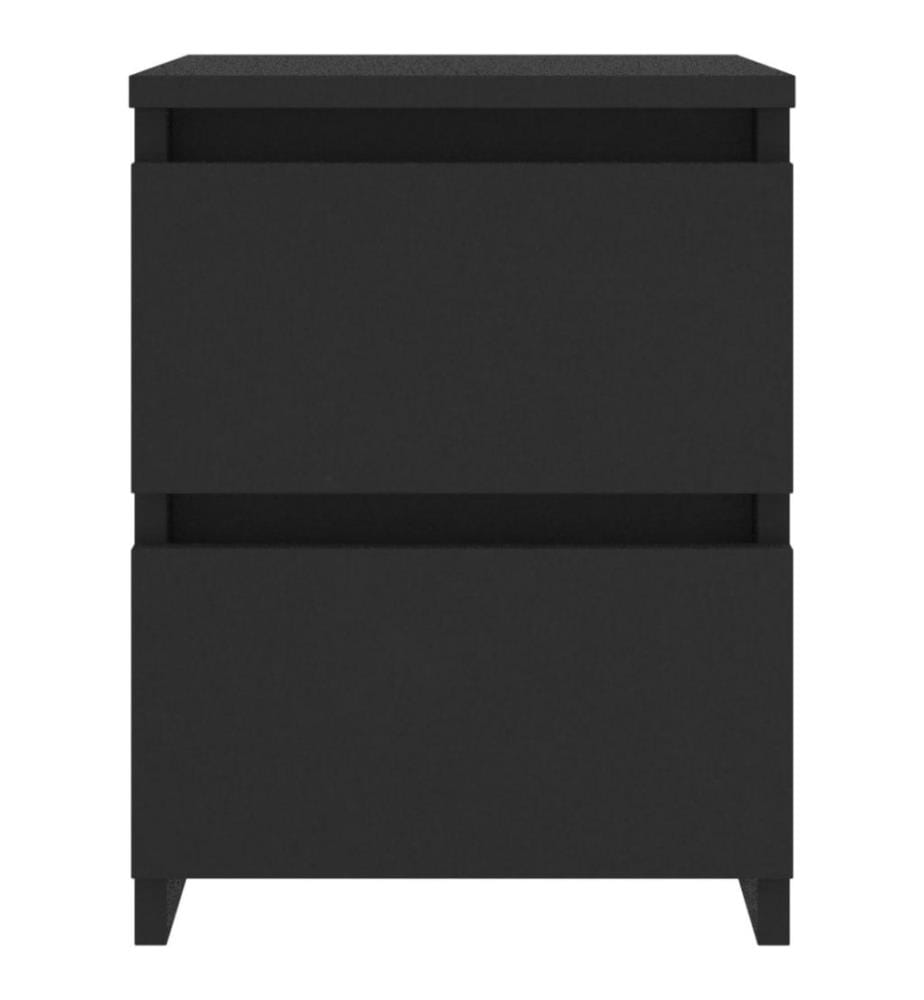 Nachttische 2 Stk. Schwarz 30×30×40 cm Holzwerkstoff